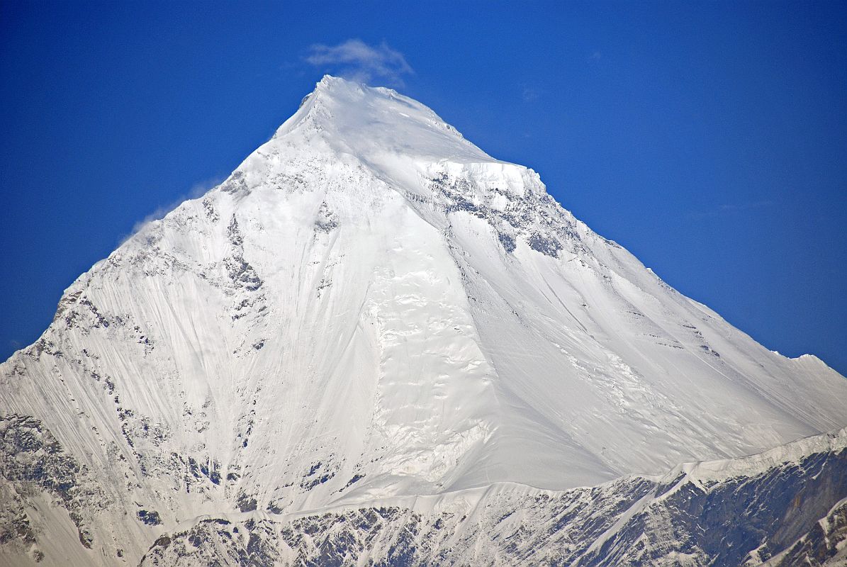 06 Dhaulagiri North Face After Sunrise From Kharka On Way To Mesokanto La Dhaulagiri North Face just after sunrise from our camp on the kharka (3460m) above Jomsom on the way to Tilicho Lake.